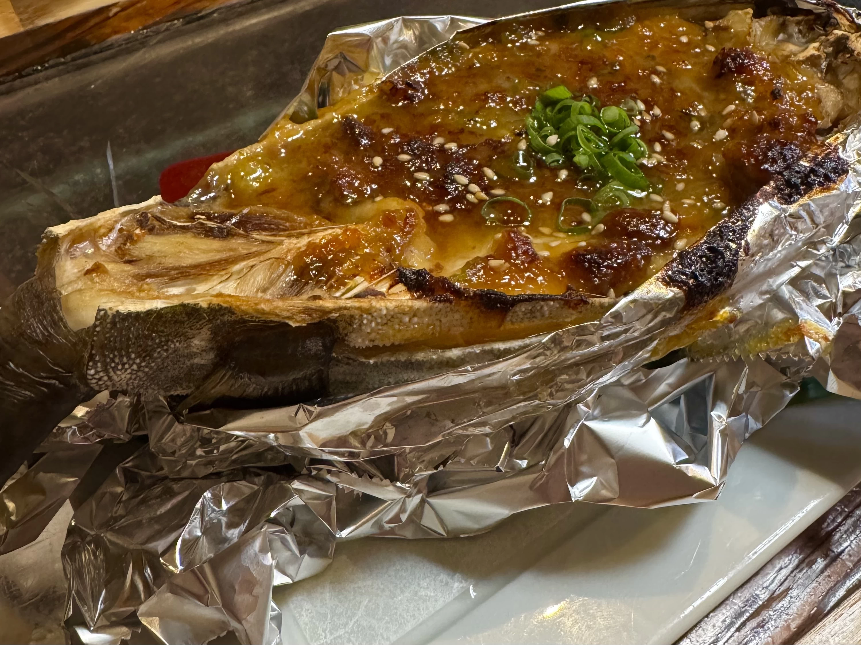 ハコフグの味噌焼き(現地にて撮影)