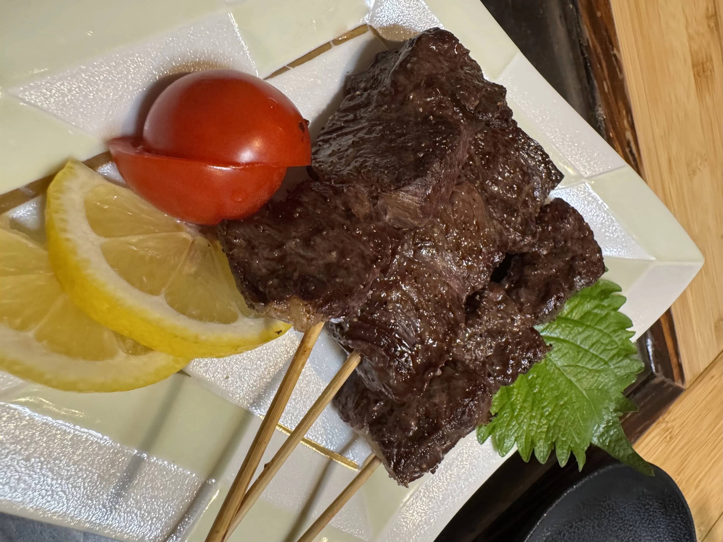 五島牛の串(現地にて撮影)