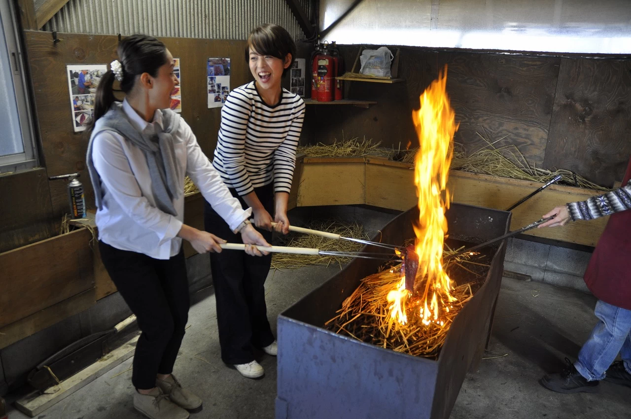 藁焼き体験