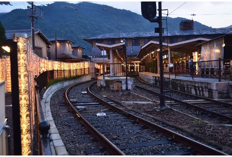 嵐電嵐山駅キモノフォレスト