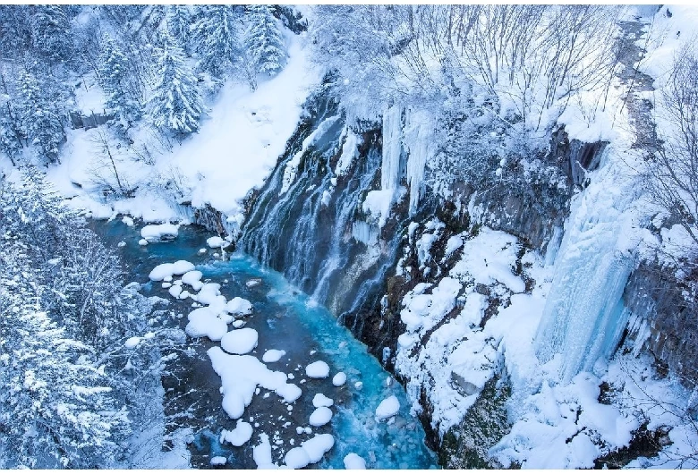 白ひげの滝（冬）