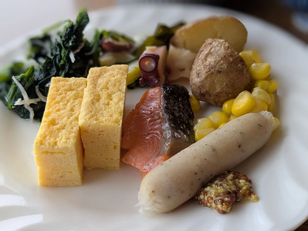 盛り付け一例（現地にて撮影）