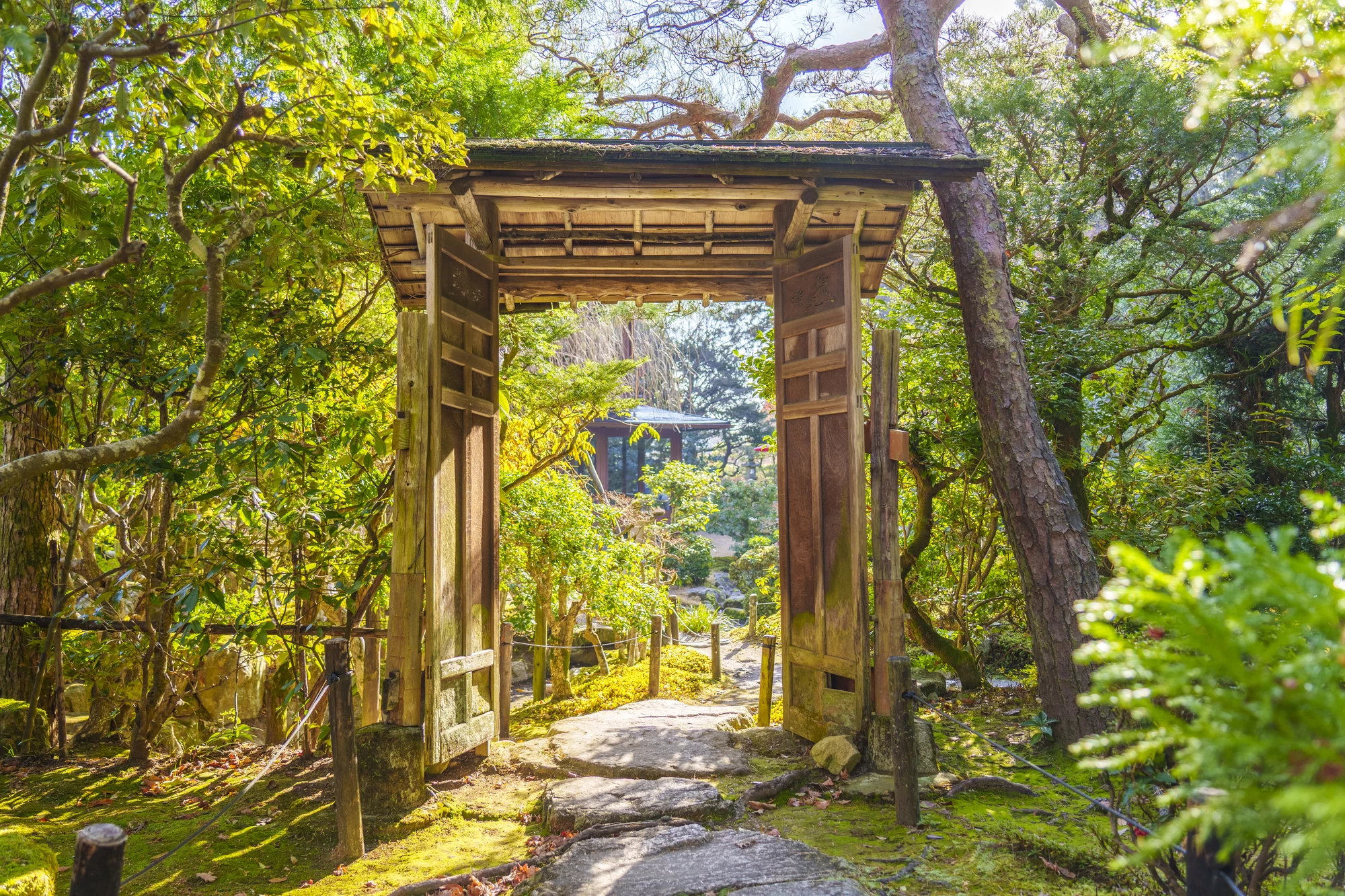 庭園に佇む趣のある門