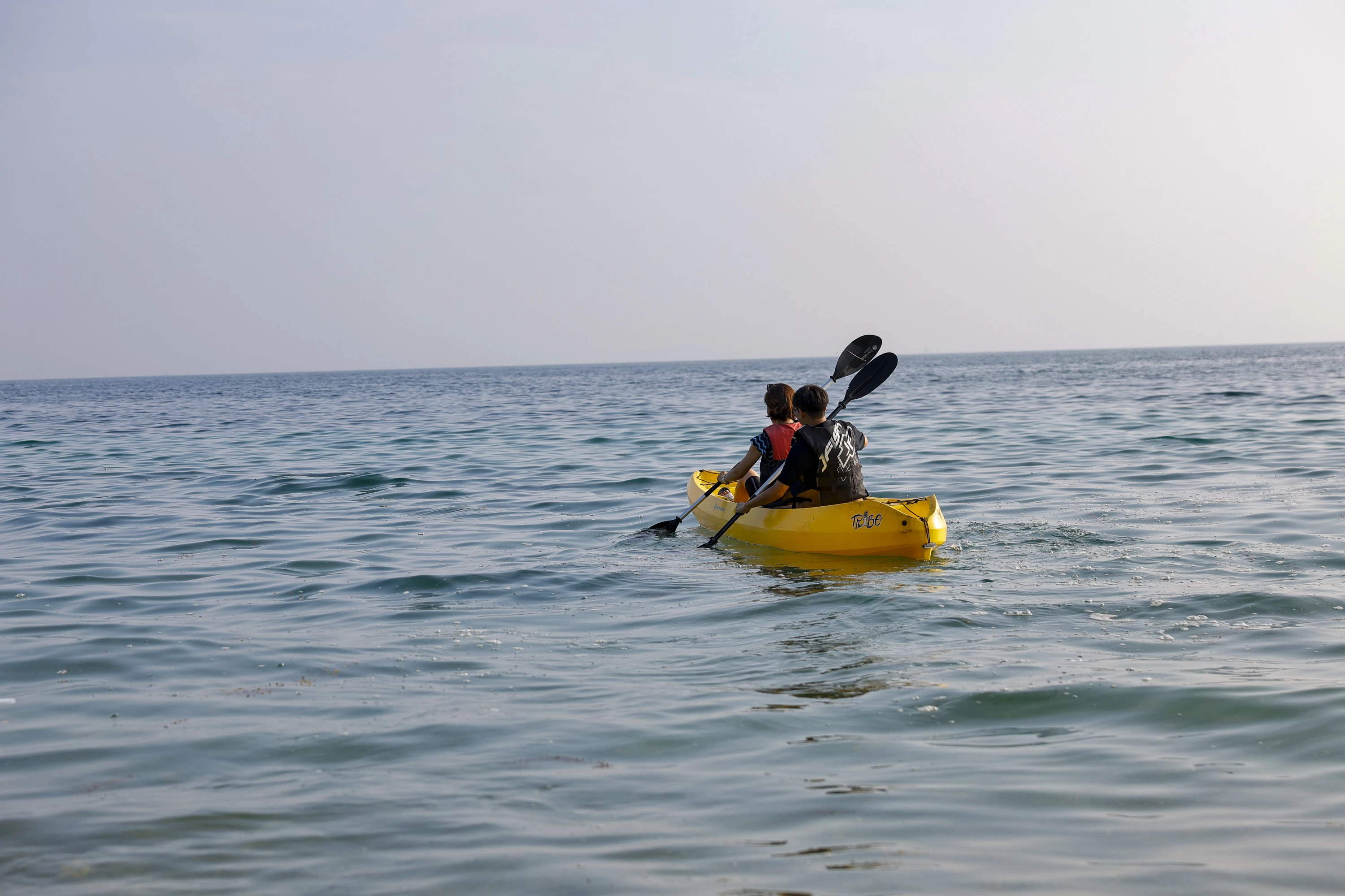 潮の流れによっては漕ぐのが大変！