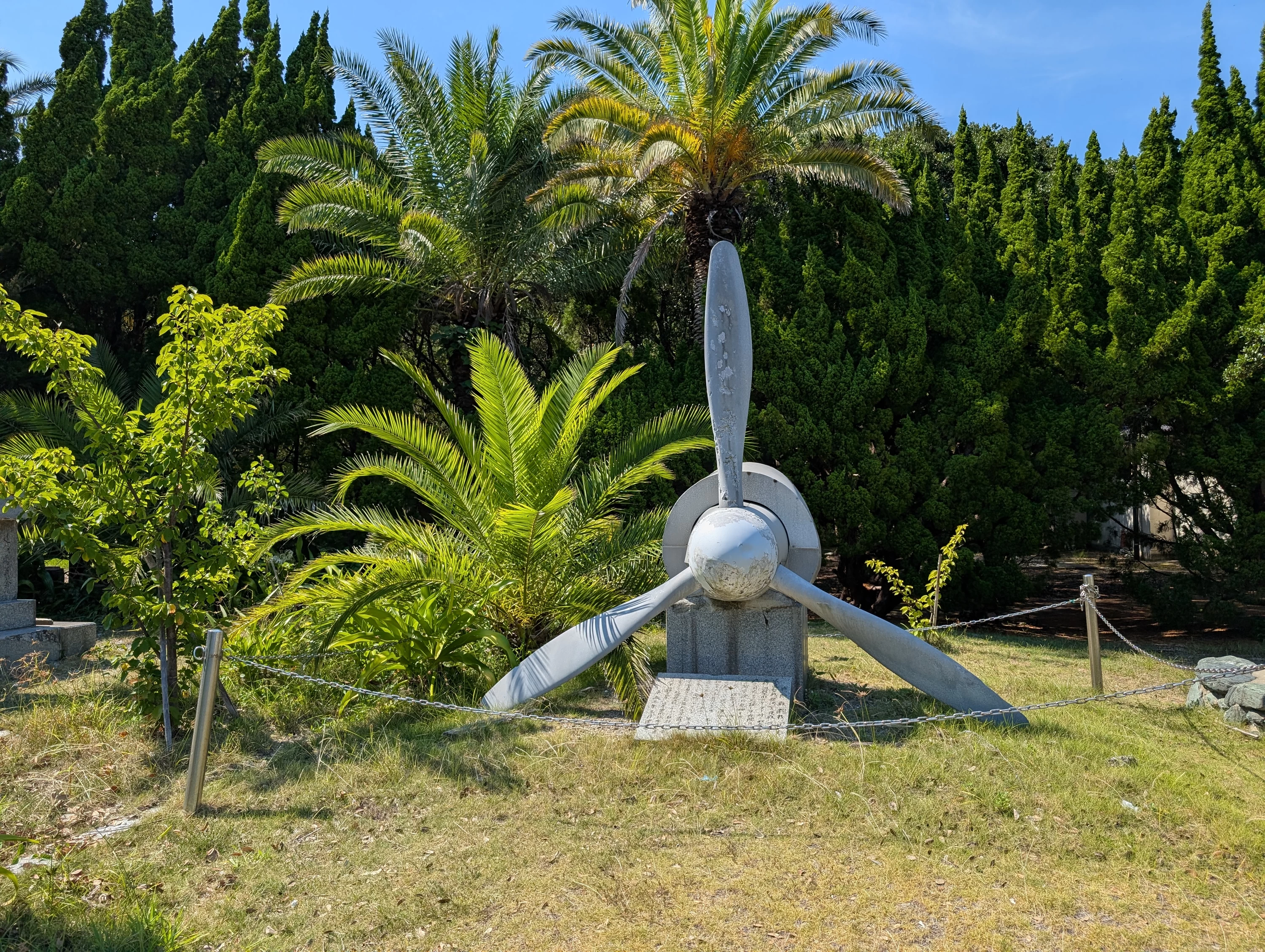 夜間戦闘機「極光」のプロペラ（現地にて撮影）