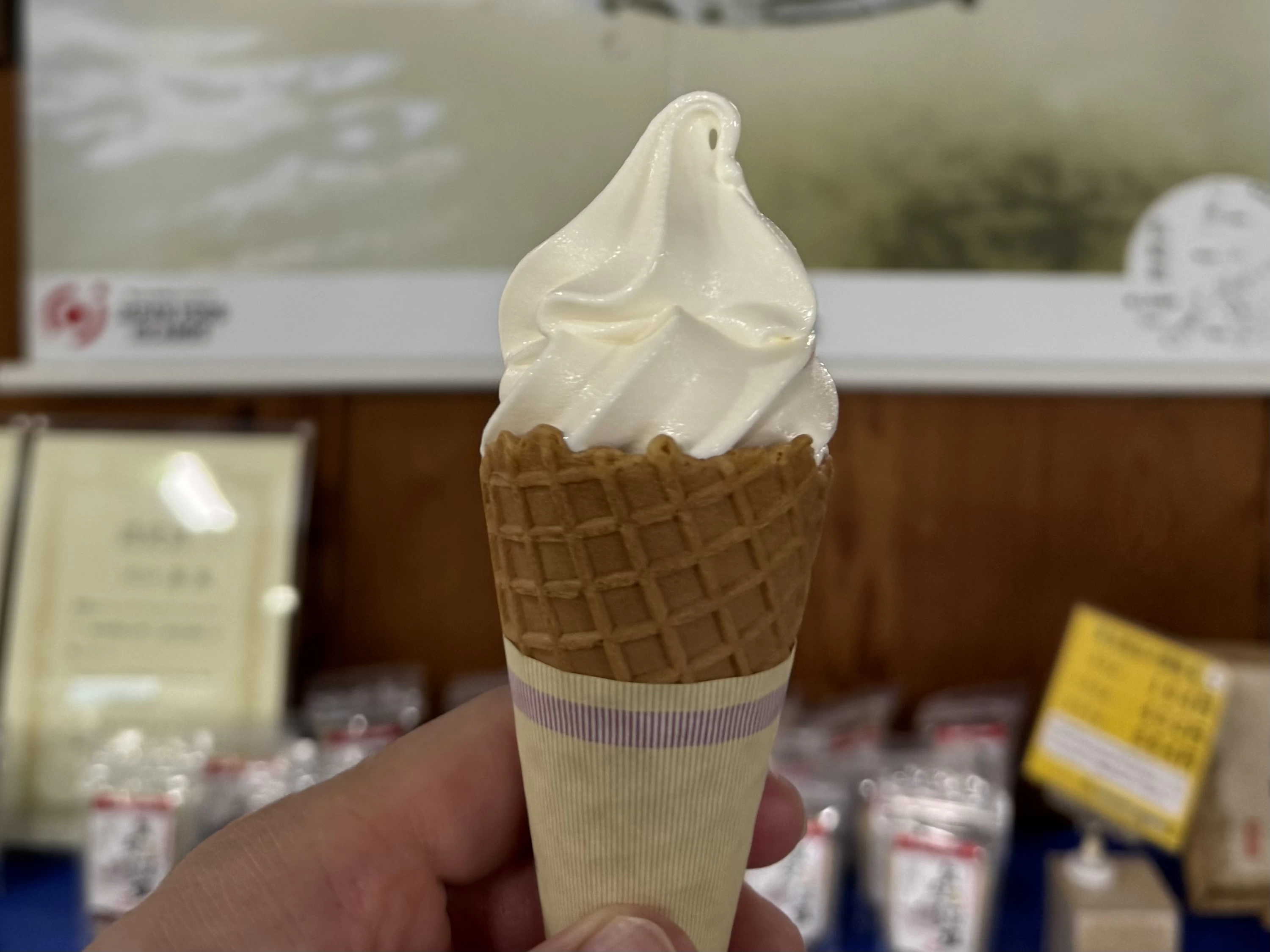 塩ソフトクリーム(現地にて撮影)