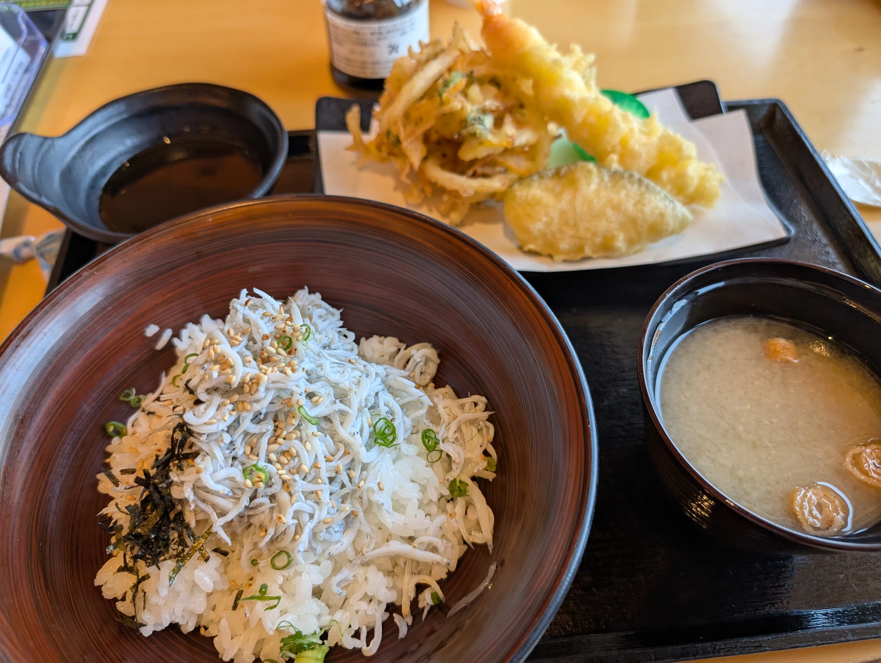 しらす天ぷら御膳（現地にて撮影）