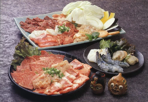 厳選された和牛や海鮮がいただける