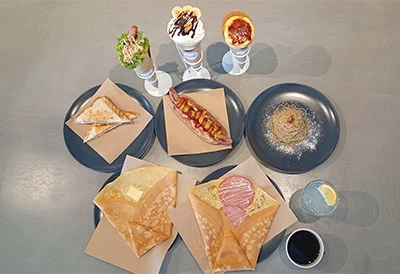 こだわりの地元産食材を使用したメニュー