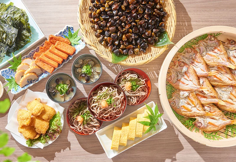 ブッフェ形式で堪能できる地産料理