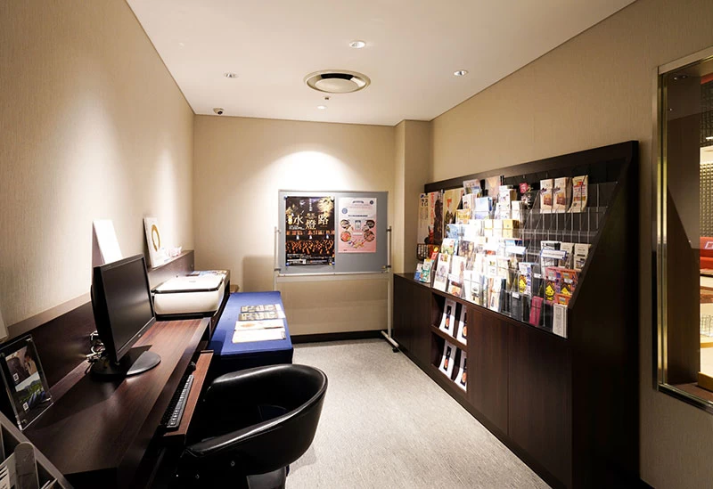 情報が集まる観光パンフレットコーナー