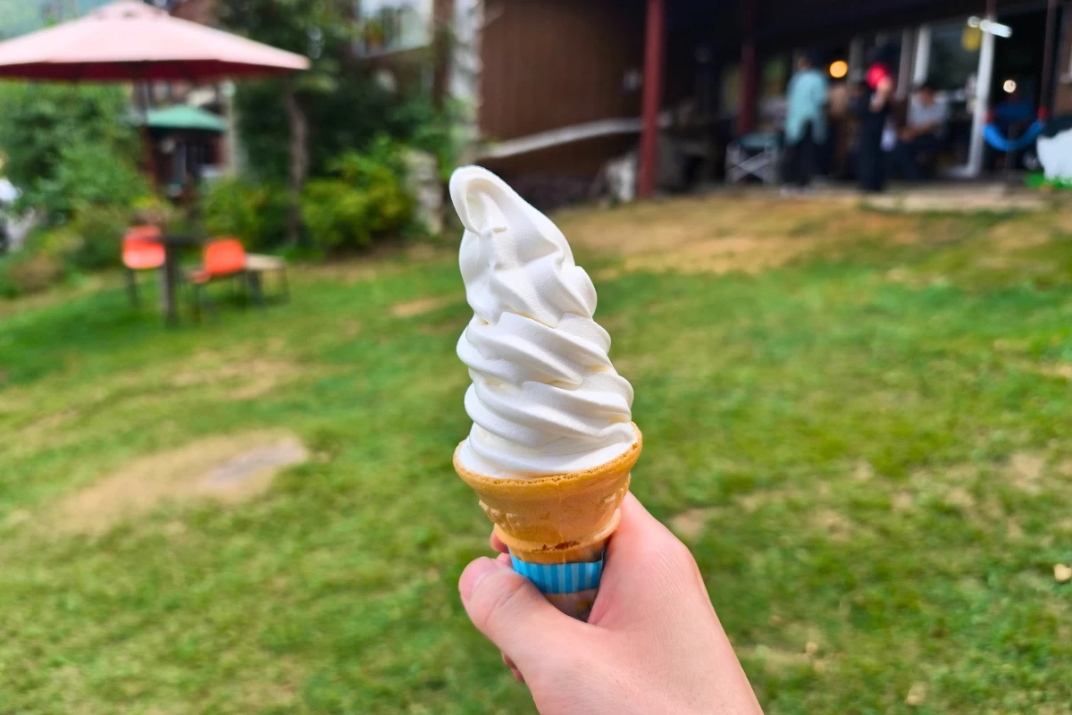 おかわりしたソフトクリーム（現地撮影）