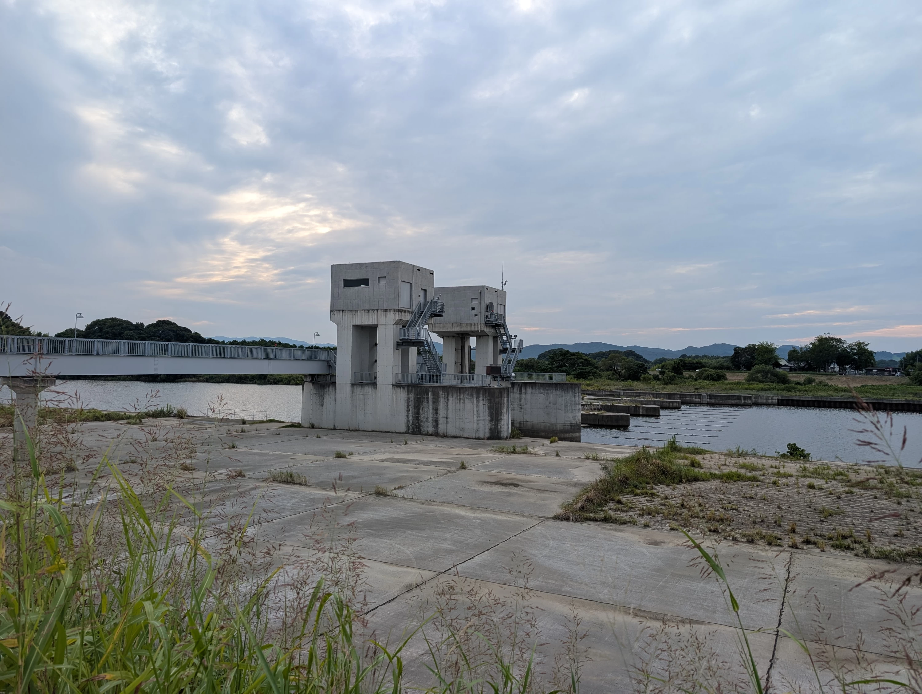 遠賀川方面（現地にて撮影）