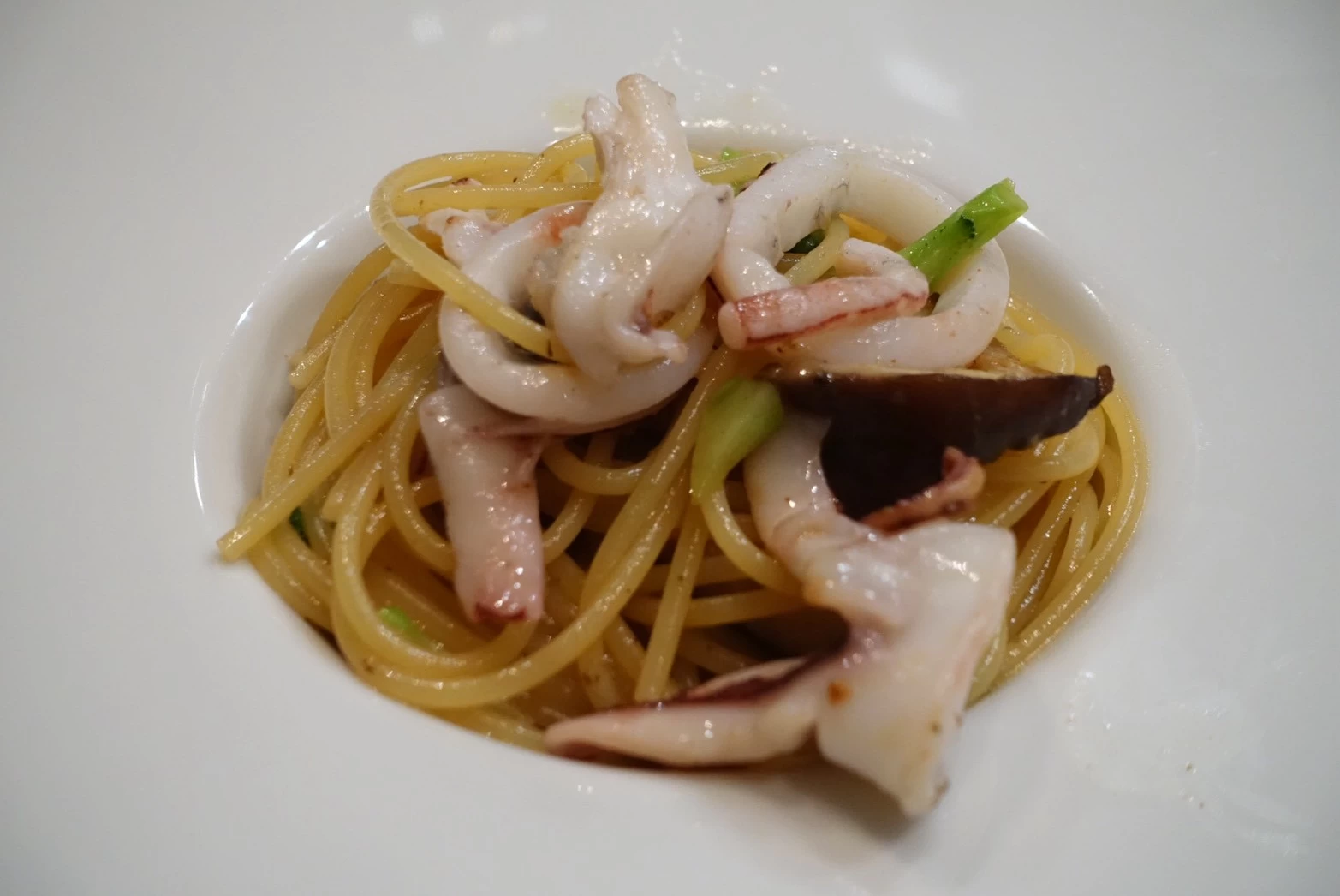 ボイルイカのパスタ