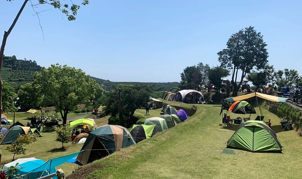 敷地内にあるキャンプ場