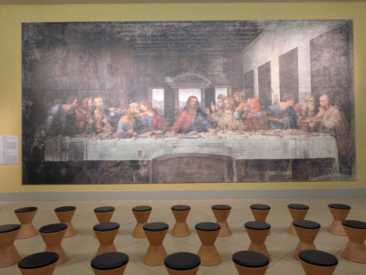 復元前の「最後の晩餐」（現地にて撮影）