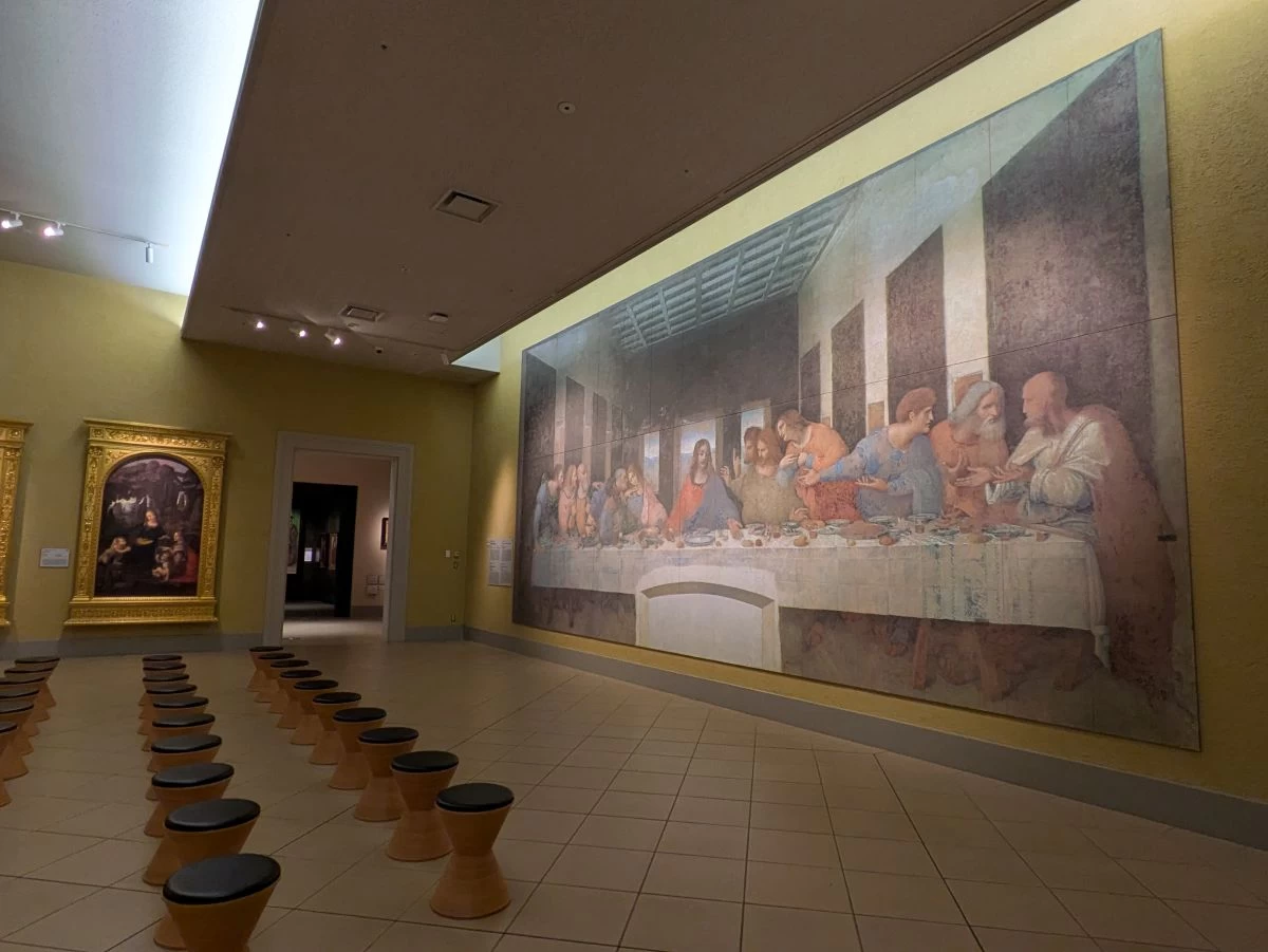 復元後の「最後の晩餐」（現地にて撮影）