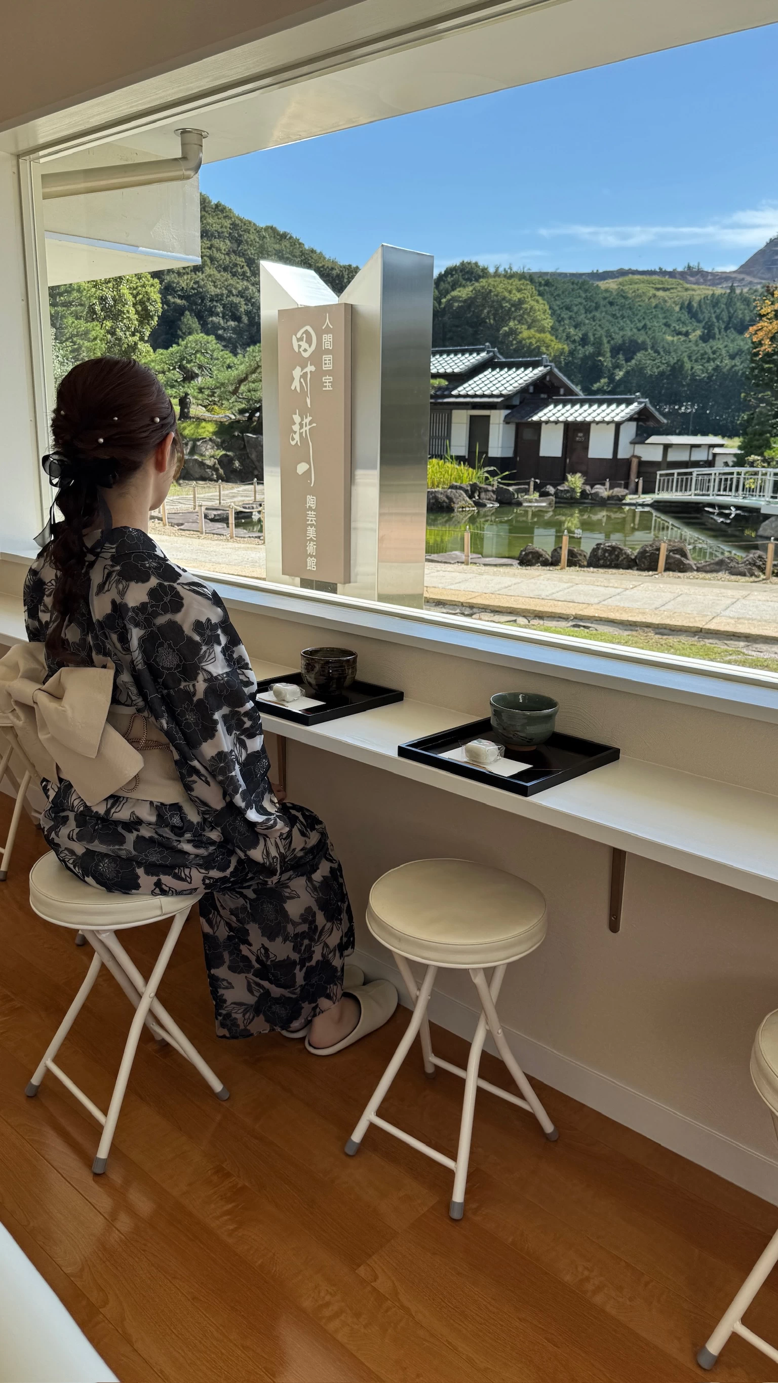 館内からの風景（現地にて撮影）