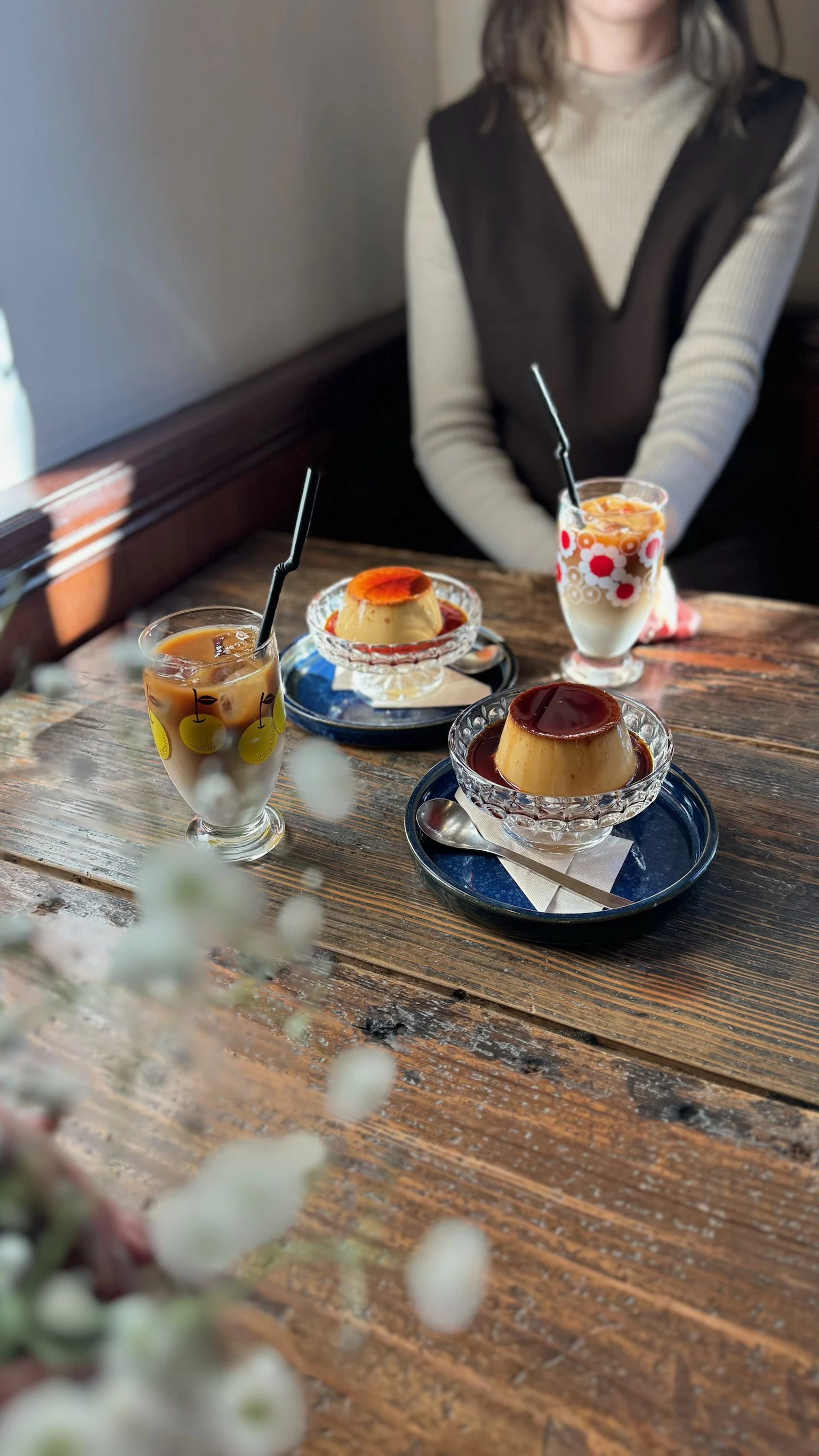 喫茶店のプリン（現地にて撮影）