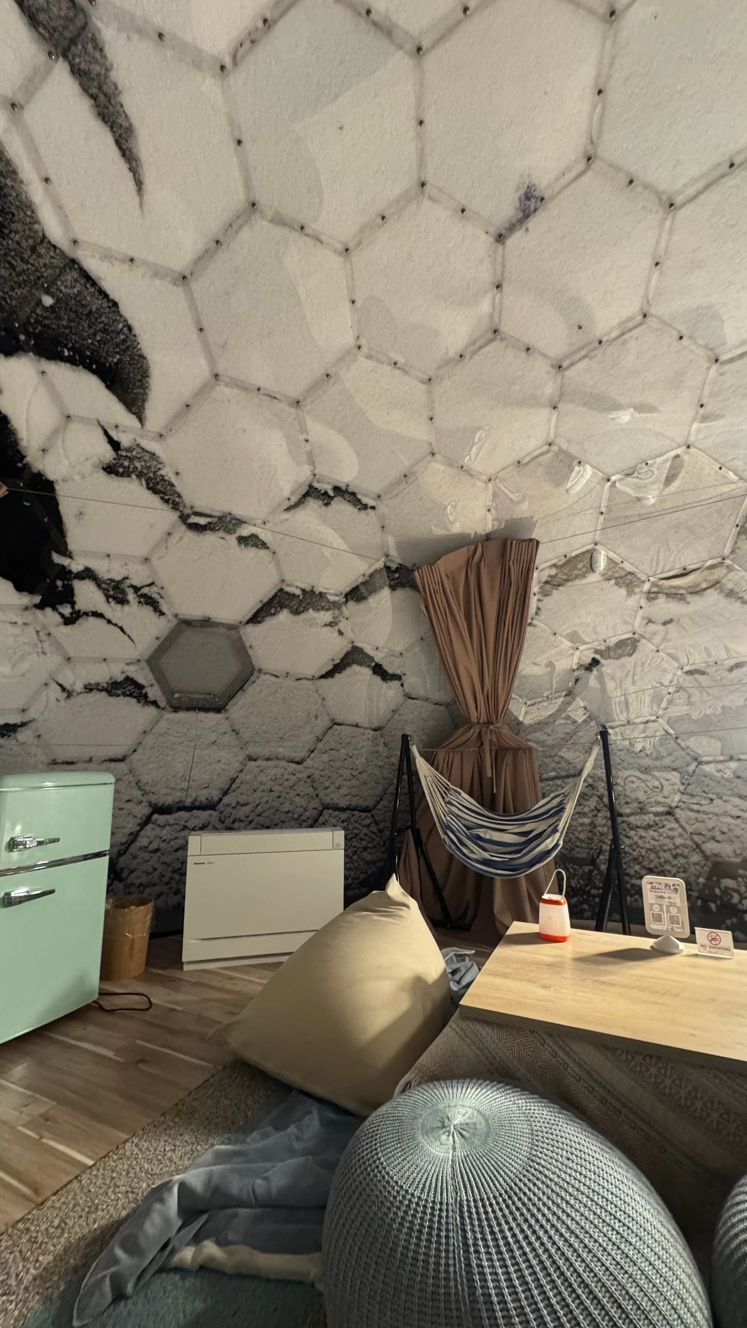 クリアドームの中からの様子（現地にて撮影）