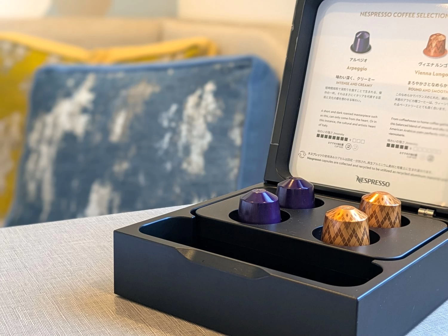 ネスプレッソのコーヒーメーカー（現地にて撮影）
