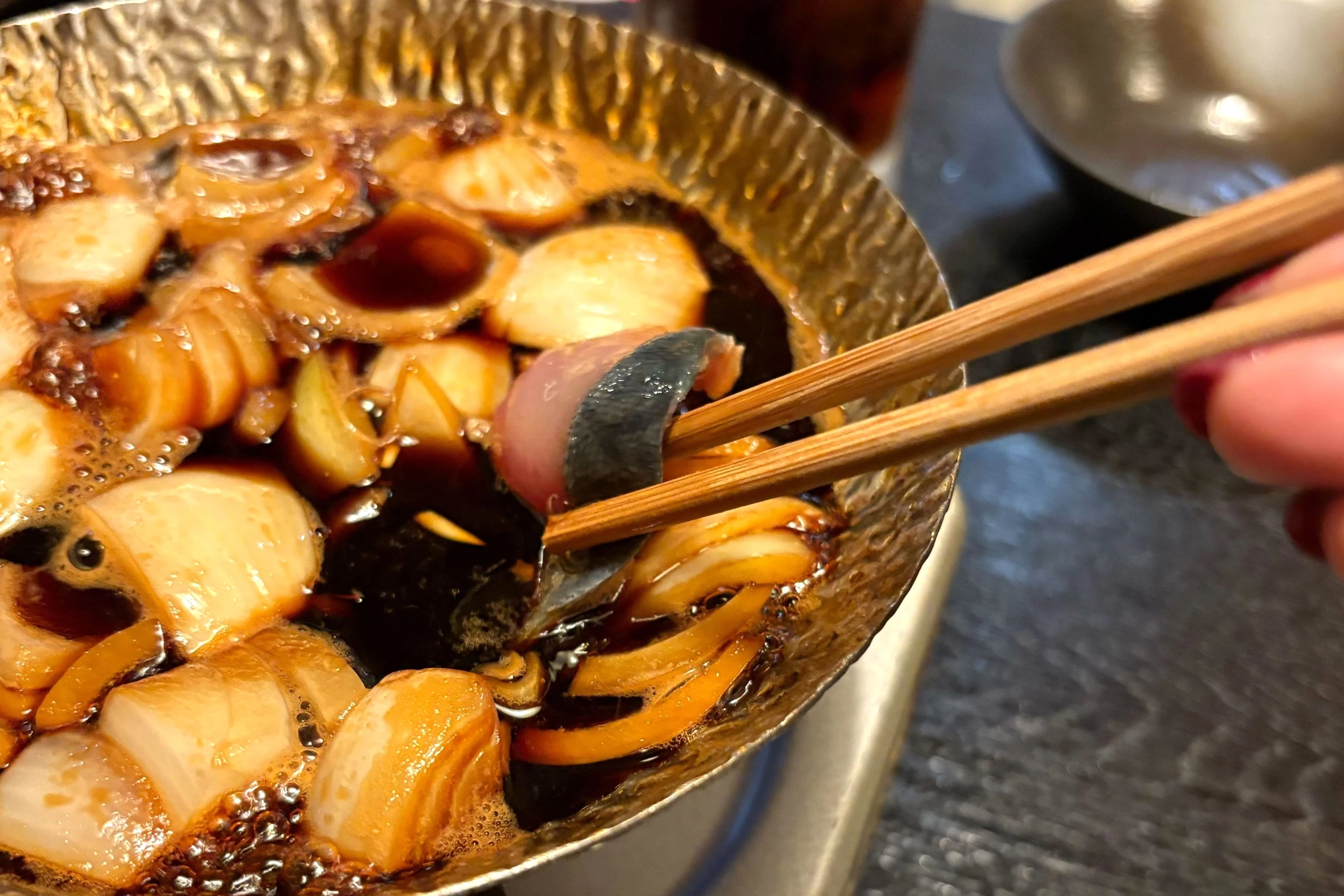 漁師料理の鯖しゃぶ（現地にて撮影）