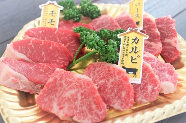物産館で嶺北産土佐あかうし各部位を販売