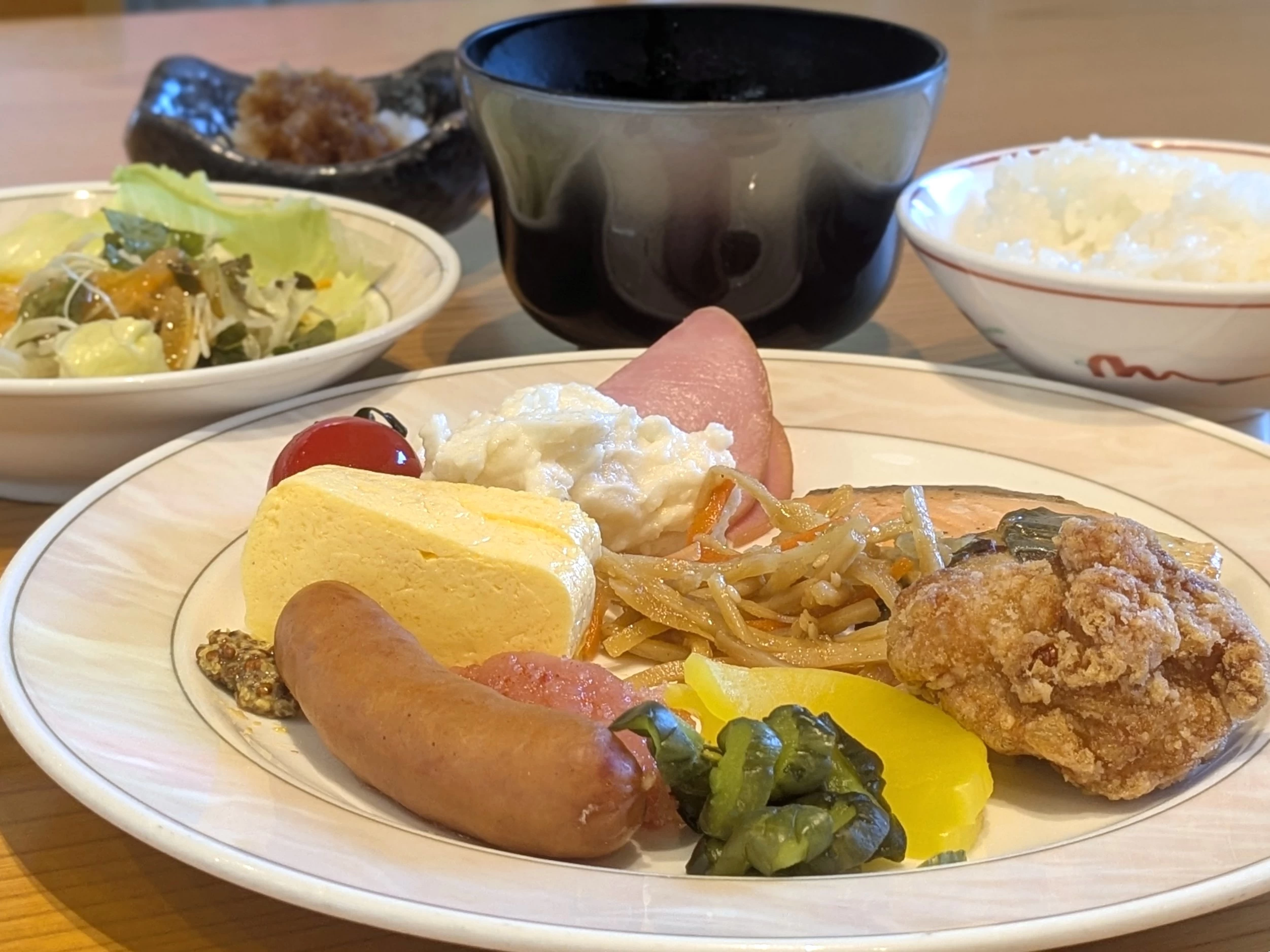 盛り付け一例（現地にて撮影）