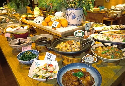 季節の野菜が味わえるビュッフェ