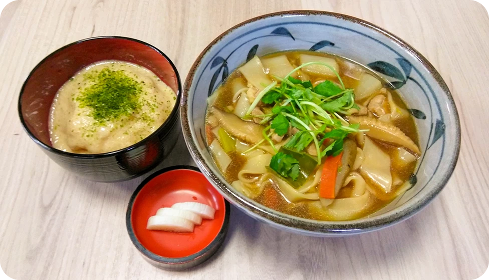 煮ぼうとう・とろろご飯セット    