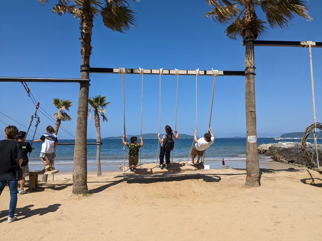 数種類あるブランコ