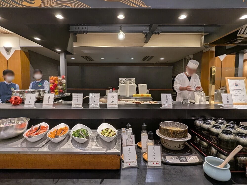 ライブキッチン（現地にて撮影）