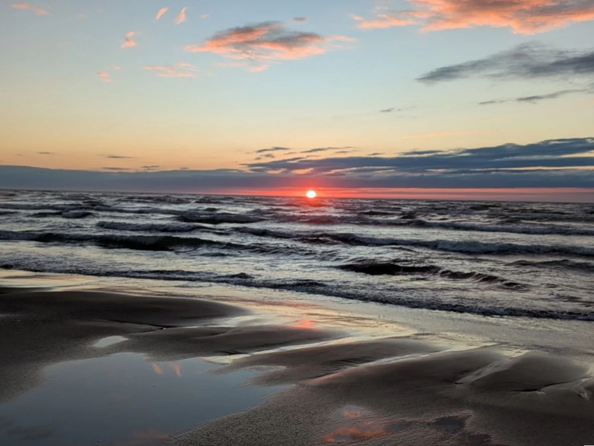 日没のタイミング（現地にて撮影）
