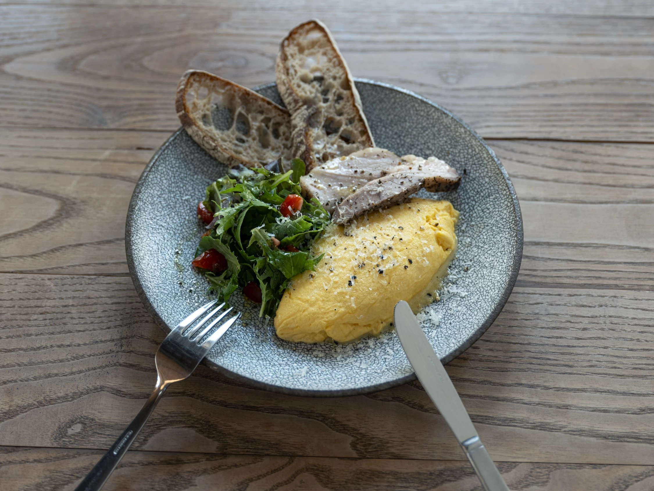 オムレツ&トースト