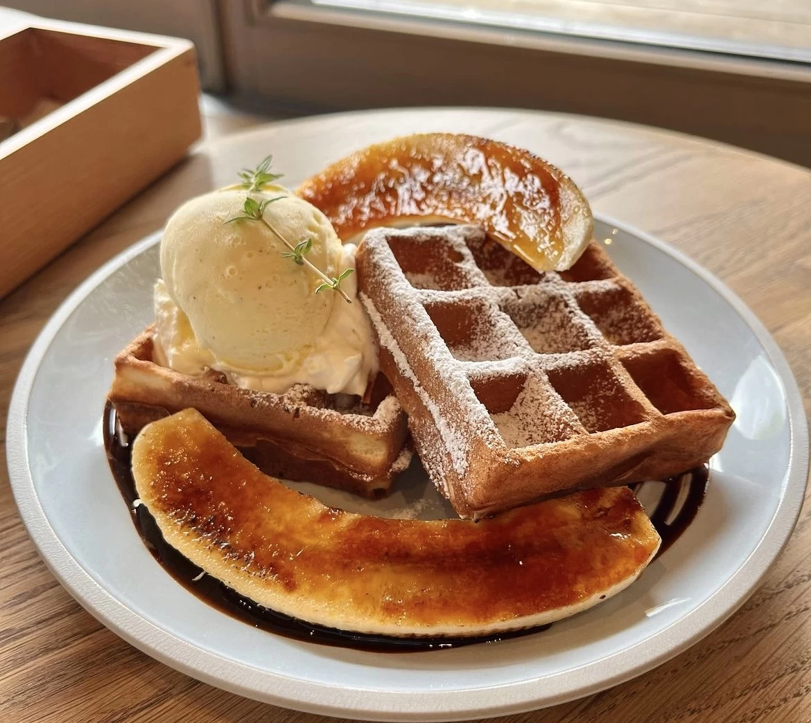 チョコバナナワッフル