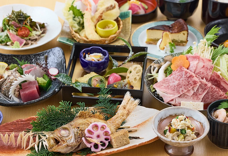山陰の味覚をふんだんに使用した会席料理