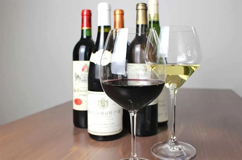 ワインのラインアップも豊富