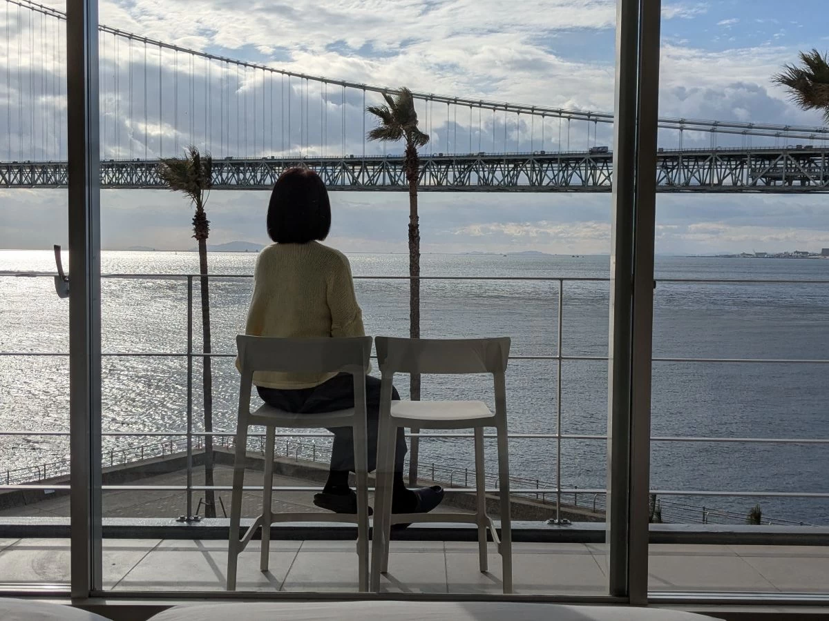 テラスからの眺め（現地にて撮影）