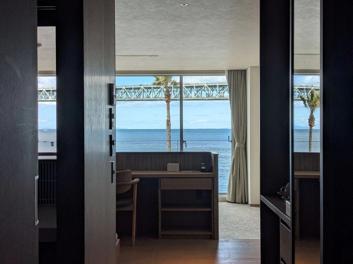 客室入り口からの景色（現地にて撮影）