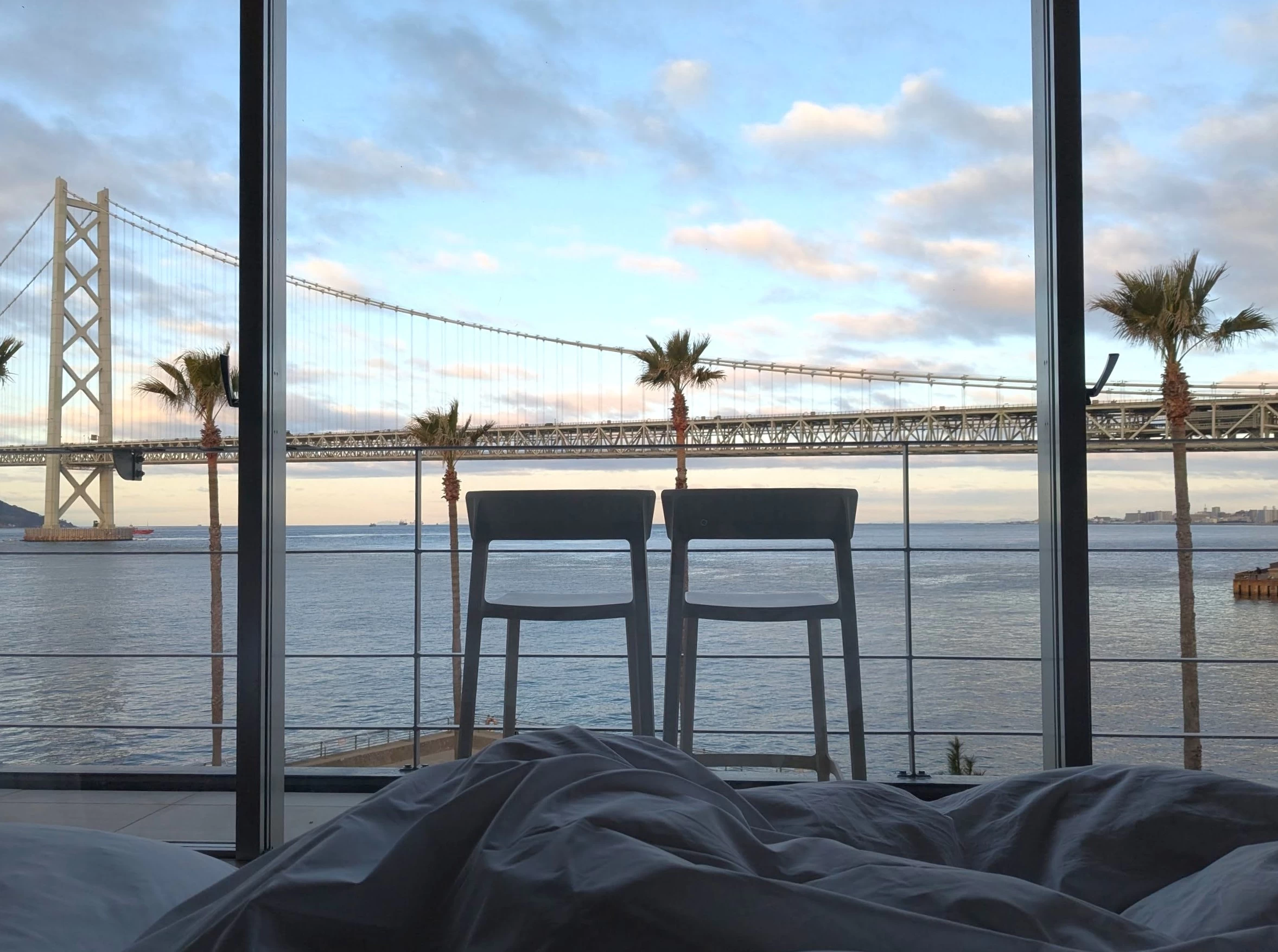 ベッドからの眺め（現地にて撮影）