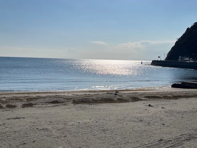 逗子海岸（現地にて撮影）