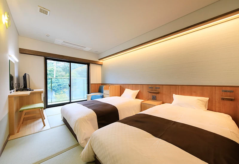 充実した設備のモダン和室ツイン
