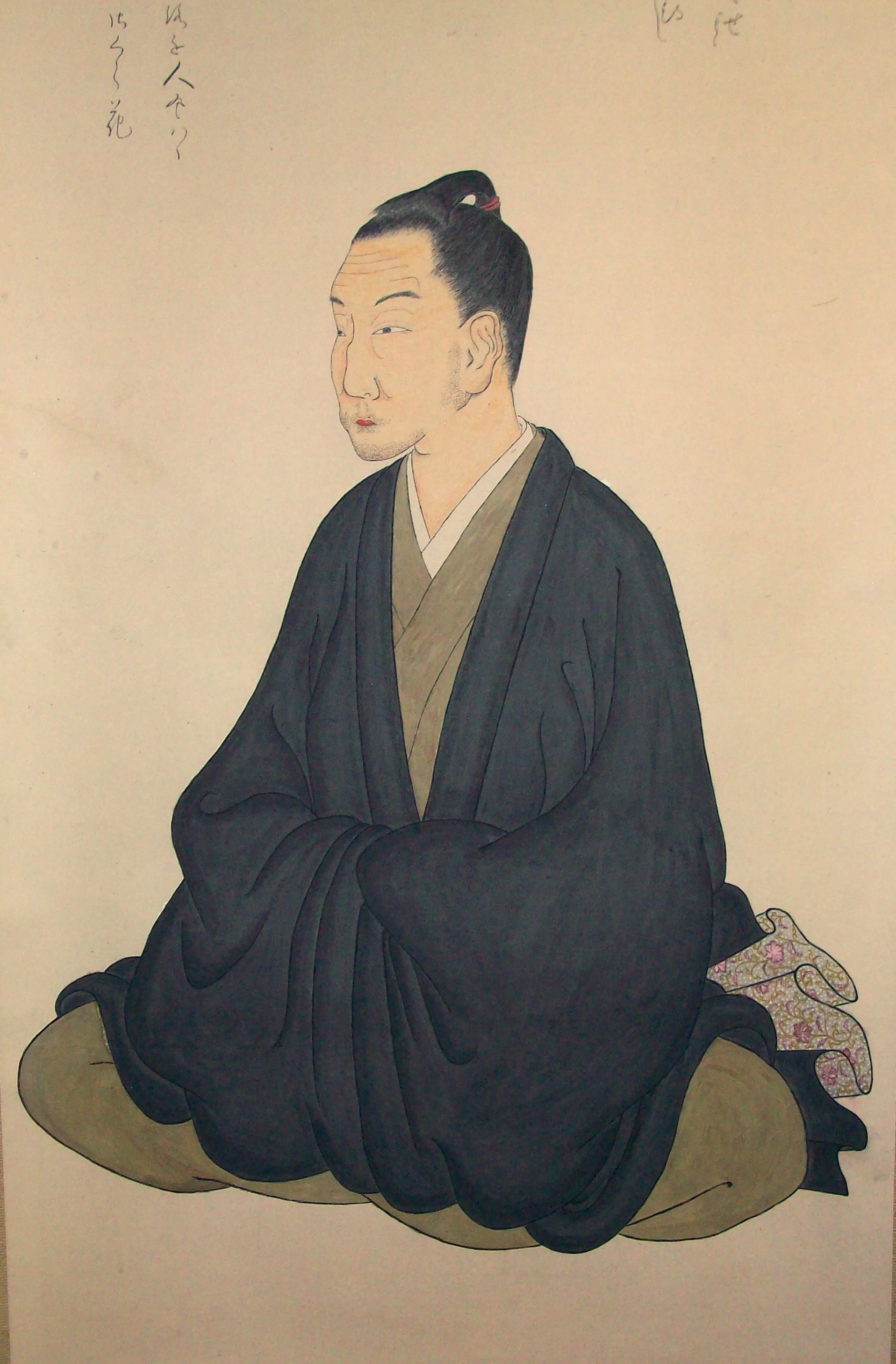 本居宣長61歳自画自賛像