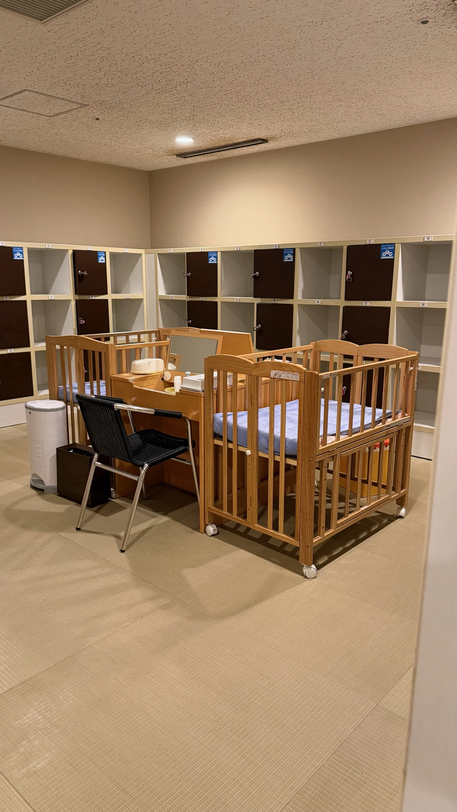 脱衣場（現地にて撮影）
