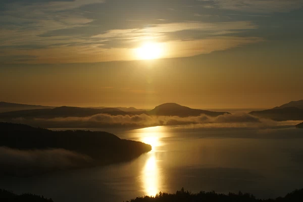 朝焼けと雲海