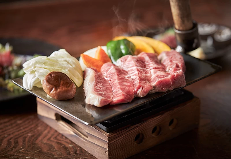 宿名物「肥後牛の鍬焼き」