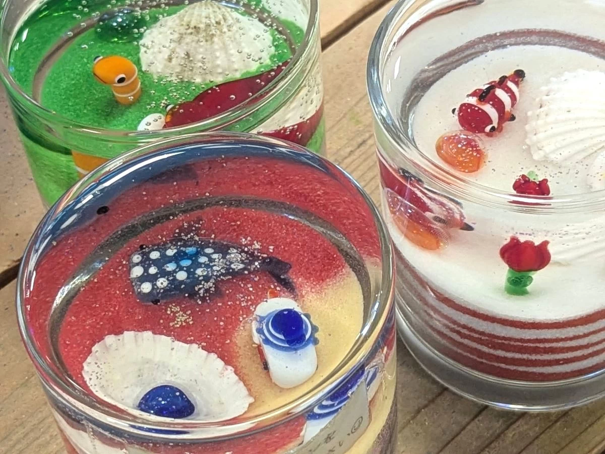 ジェルキャンドルづくり（現地にて撮影）