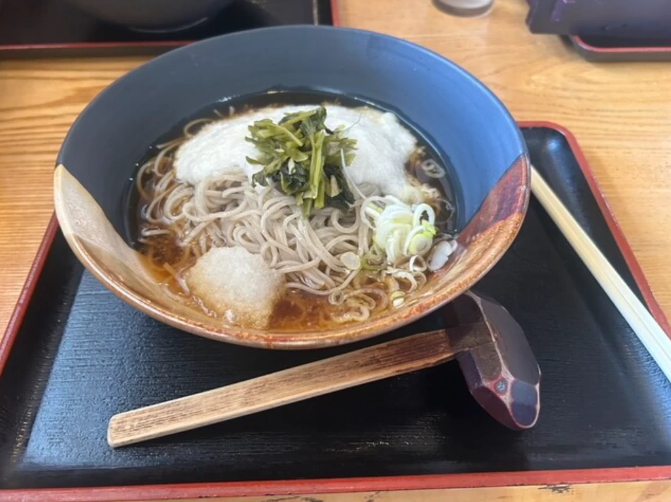葉わさびとろろおろしそば