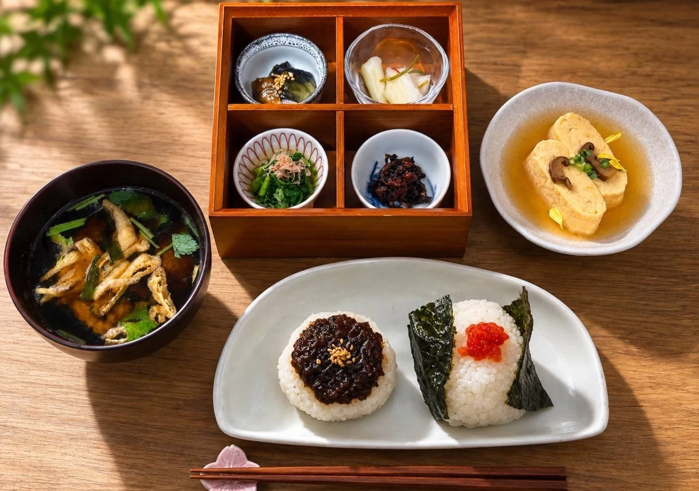 旅館の朝食をイメージした「利さくの朝餉」