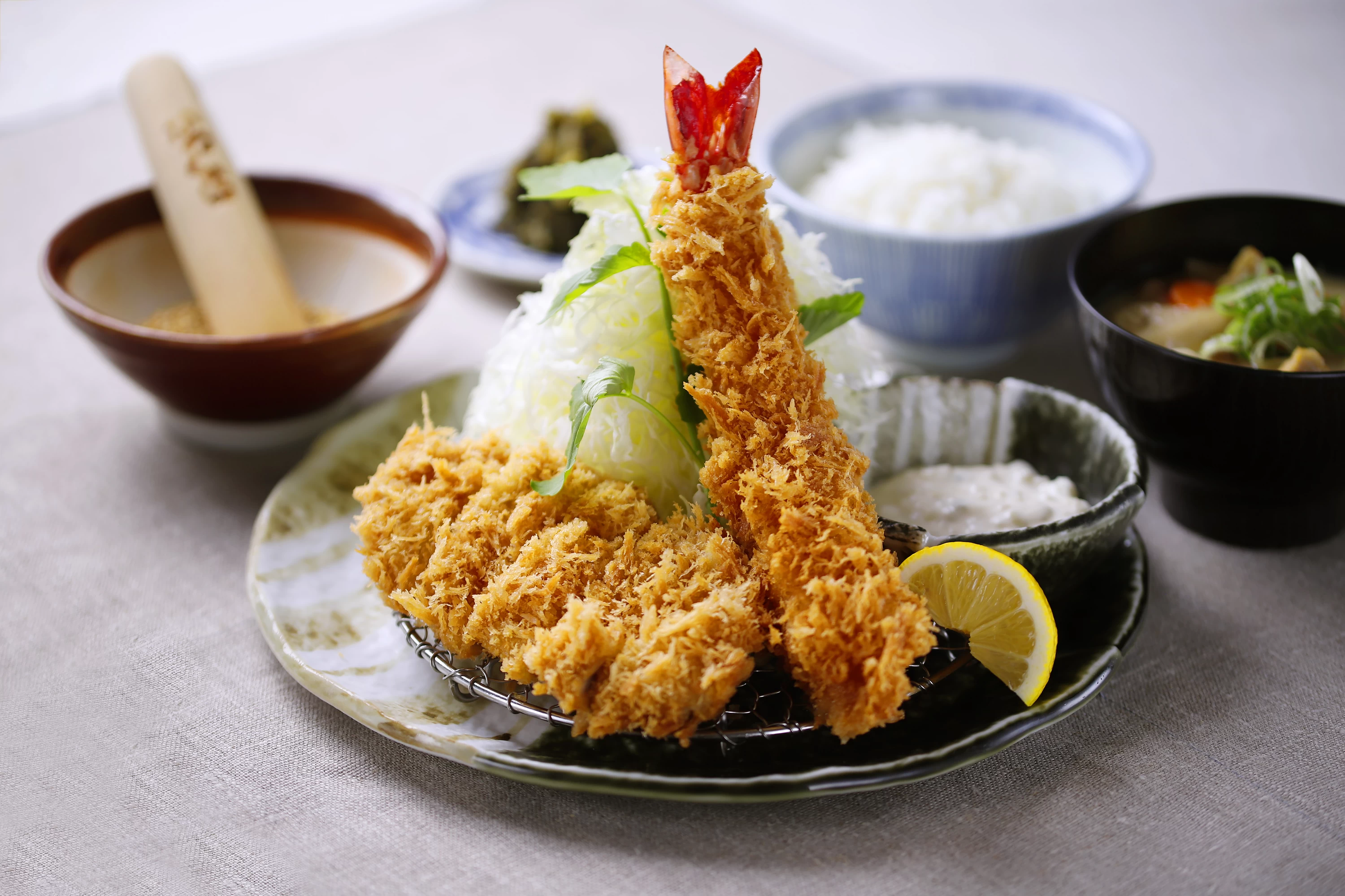 大海老とヒレかつ